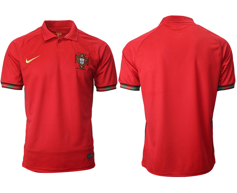 Cheap Men 2021 Europe Portugal home AAA version red soccer jerseys